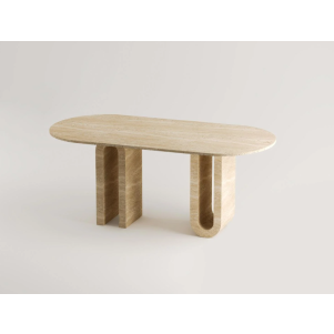 Kali - Traverten Yemek Masası